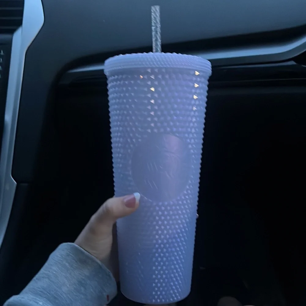BRAND NEW CONDITION Starbucks 2021 studded icy white lilac - Picture 2 of 5